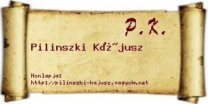 Pilinszki Kájusz névjegykártya